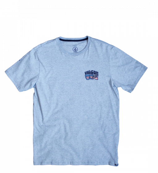 Camiseta Volcom  Long Fit Pearys Cinza Mescla