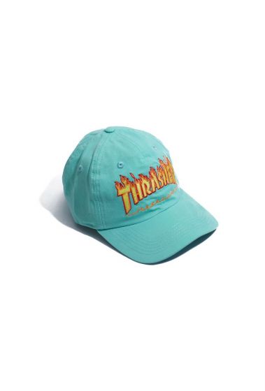Boné Thrasher Magazine Dad Hat Flame Verde Água