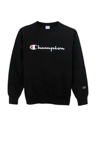 Moletom CHAMPION Leve LIfe Embrodery Script Logo Preto