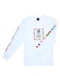 Camiseta Manga Longa HUF Worldwide Flag Atelier-Branco
