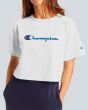 Cropped Champion Script - Off White