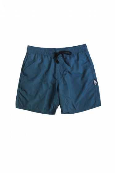 Bermuda Bermuda Boardshort Elástico Volcom Solid Stone Azul Volcom Stone - Resistência e Estilo