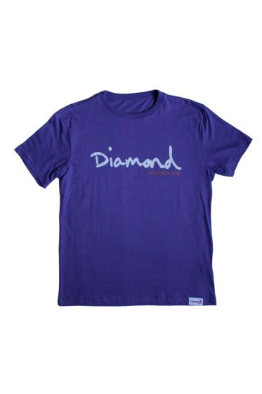 Camiseta Diamond OG Script Tee Roxo