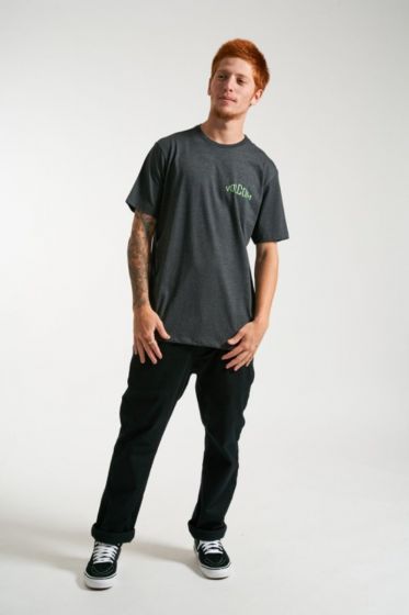 Camiseta Volcom Stone Waxer Mescla Preto