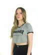 Cropped Thrasher Feminino Skate Mag Cinza