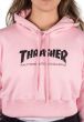 Moletom Canguru Feminino Thrasher Magazine Skate Mag Crop Rosa