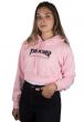 Moletom Canguru Feminino Thrasher Magazine Skate Mag Crop Rosa