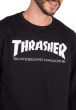 Moletom Careca Thrasher Magazine Skate Mag Logo Crewneck Preto