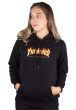 Moletom Feminino Thrasher Magazine Flame Logo Hoodie Preto