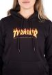 Moletom Feminino Thrasher Magazine Flame Logo Hoodie Preto