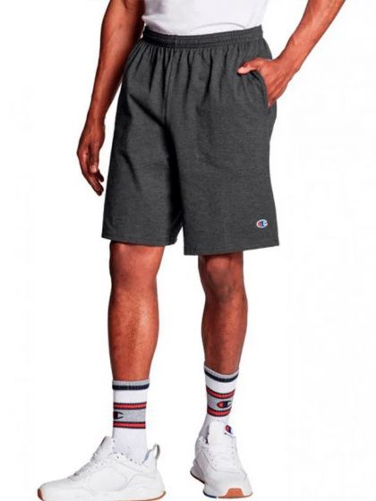 Foto Bermuda Malha Champion Sportswear Jersey Logo Patch C Granito Champion SportsWear - Calça Streetwear