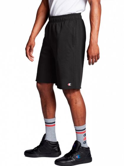 Bermuda Moletom Champion Sportswear Logo C Bordado Preta