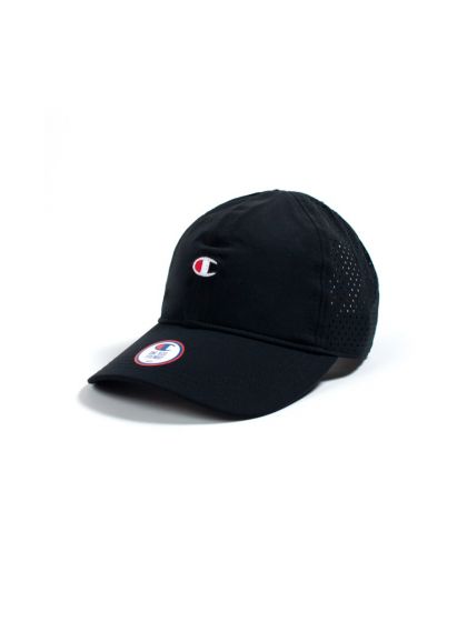 Boné Champion Sportswear Perforated/Perfurado a Laser Preto Importado