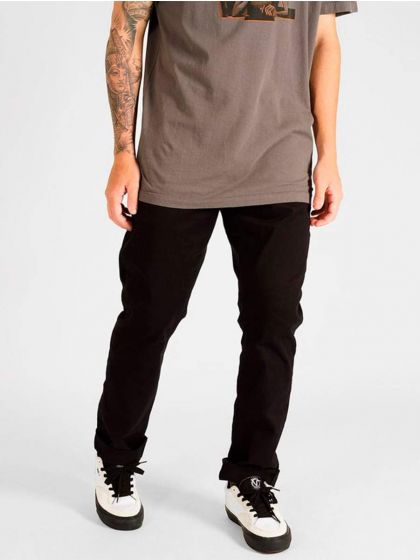 Calça Jeans Volcom Slim Fit Vorta Denim Preta