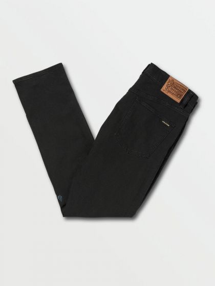 Calça Jeans Volcom Stone Dirty Vorta Slim Straight Black