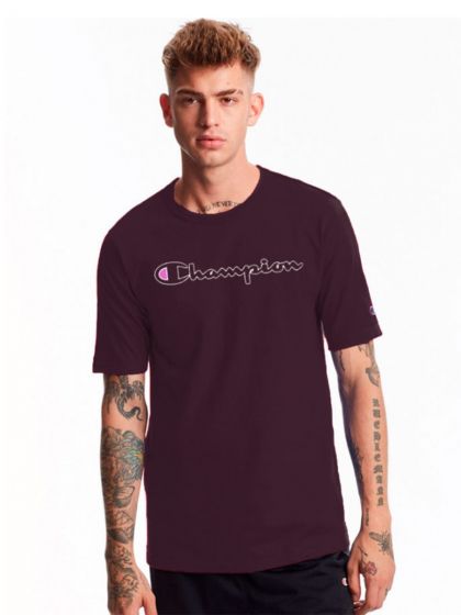 Camiseta Champion Sportswear Script Contour Ink Dark Purple
