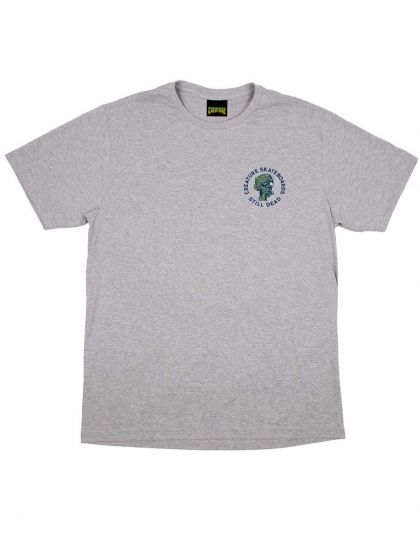 Camiseta Creature Return Of The Fiend Cinza Mescla Creature Skateboards - Camiseta Skate Streetwear