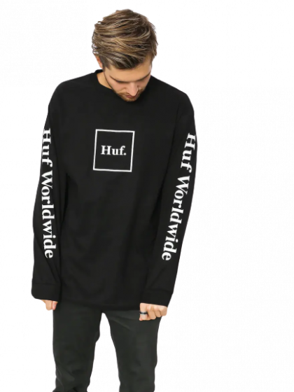 Camiseta Manga longa HUF Domestic Box / Preto