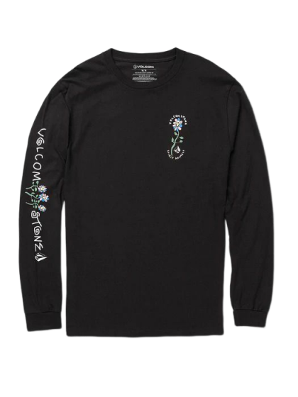 Camiseta Manga longa Volcom Surf Vitals Animals Preto