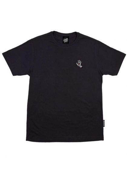 Camiseta Santa Cruz Skateboards Screaming Hand Preta Logo Cinza