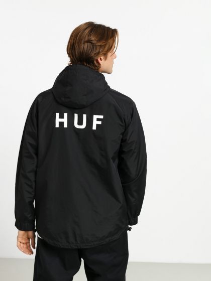 Jaqueta Impermeável Huf Worldwide Essentials Zip Preto