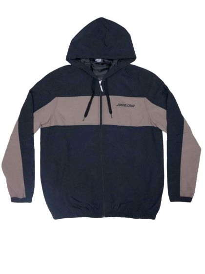 Jaqueta Santa Cruz Tactel Panel Strip Preto