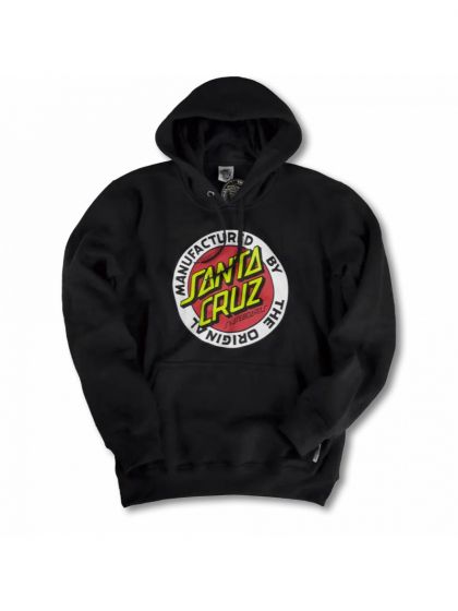 Moletom Canguru Fechado Santa Cruz Skateboards MFG Dot Preto