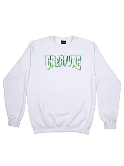 Moletom Careca Creature Logo Outline Branco