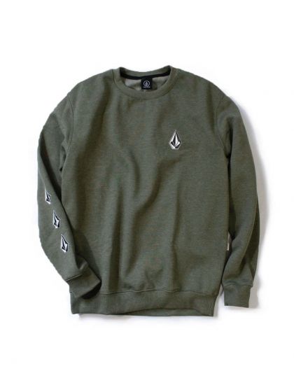 Moletom Careca Volcom Stone Iconic Mescla Verde