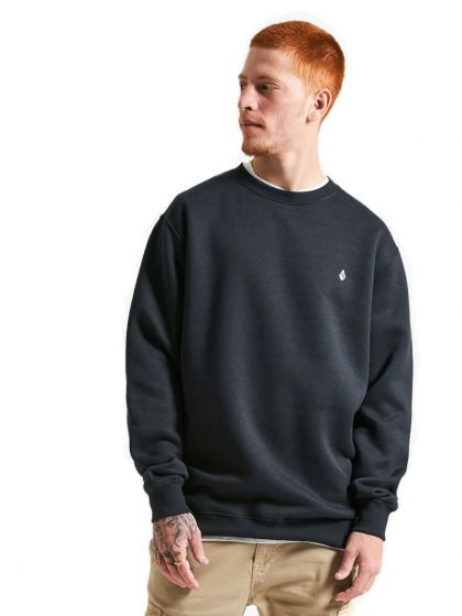 Moletom Careca Volcom Single Stone Preto