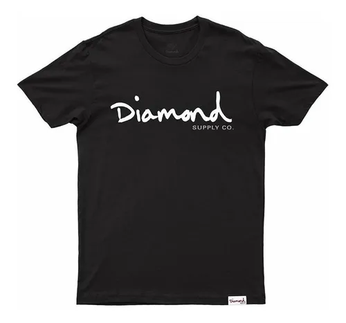 Camiseta Diamond OG Script Tee Preta
