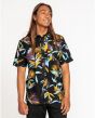 Camisa Volcom Importada/ Leaf Spray Woven Black