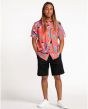 Camisa Volcom Importada/ Leaf Spray Woven Lava Rock Red 