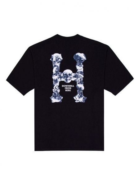 Camiseta HUF Silk MC Skulls Classic H - Preto