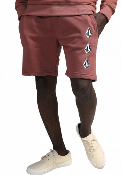 Bermuda Moletom Volcom Iconic Stone Vinho