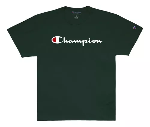 Camiseta Logo Script Champion - Verde 
