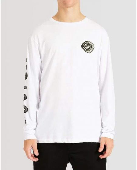 Camiseta Manga Longa Volcom Stone Sick Branca