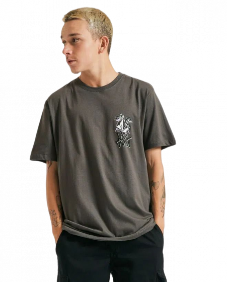 Camiseta Volcom Long Fit Sktratz Grafite