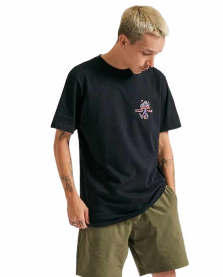 Camiseta Volcom  Slim Mr Liberty Preto