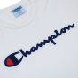 Detalhe Camiseta Champion Especial/Script Patch Logo/ Bordado Off White Champion SportsWear - Estilo Urbano