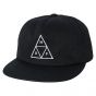 Acessório Boné Huf Worldwide Ess Triple Triangle Unstructured Snapback Preto HUF Worldwide - Estilo Skate