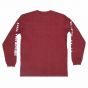 Camiseta Manga Longa Essentials  Huf Wordwide Domestic  Vermelho