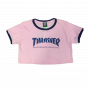 Blusa Cropped Feminina Thrasher Mag Crop Rosa