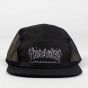 Boné Thrasher Five Panel Flame Outlined Preto