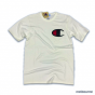 Camiseta Champion com o logo Patch "C" grande – Branco