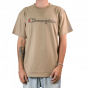 Camiseta Champion Especial/ Script Logo Contour Pebblestone Areia