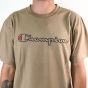 Camiseta Champion Especial/ Script Logo Contour Pebblestone Areia