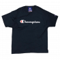 Camiseta Champion Logo Silk Manuscrito – Graphic Jersey Tee – Marinho