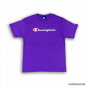 Camiseta Champion Logo Silk Manuscrito – Graphic Jersey Tee – Roxo