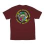Camiseta Creature SkateBoards Keeping Rolling Bordo